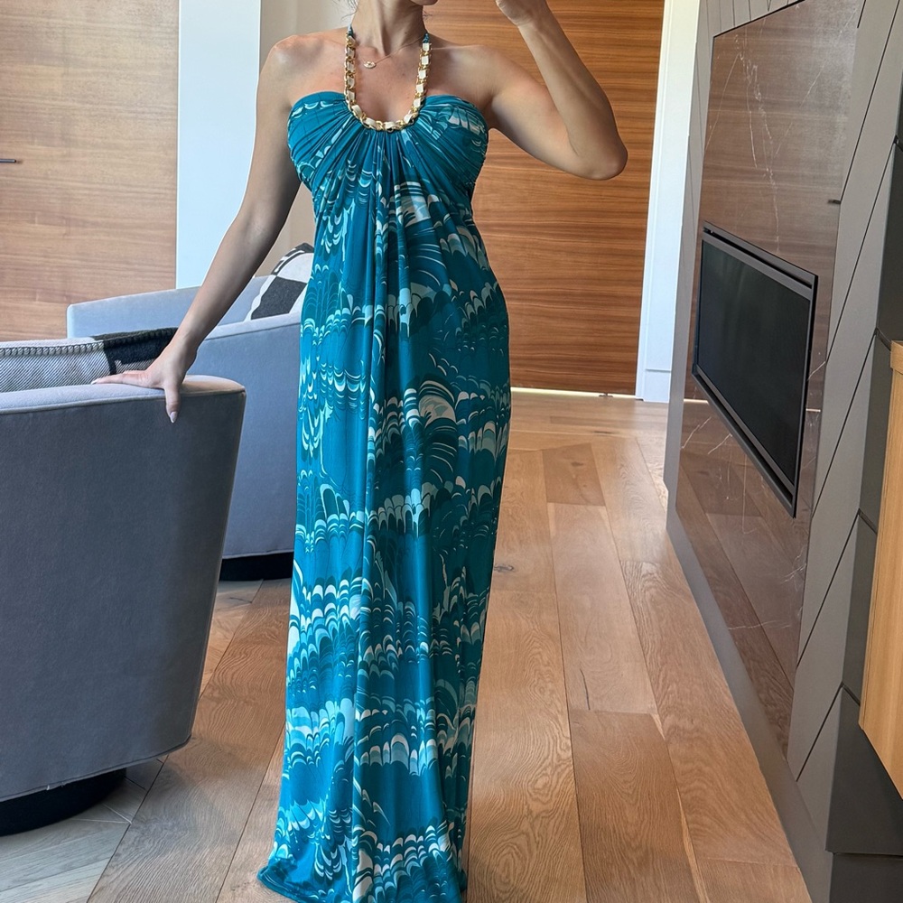 Elegant Blue Maxi Dress